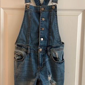 Overalls , jeans.